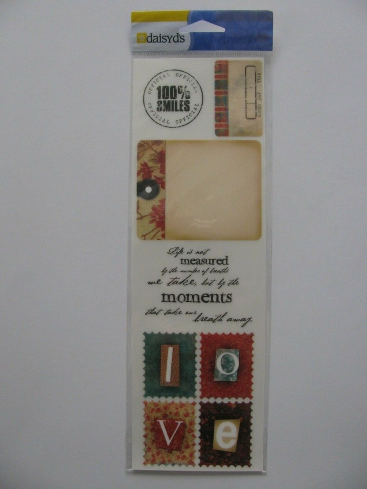 Daisy D’s HEIRLOOMS STAMPS Smiles Life Moments Love Rub-Ons NIP