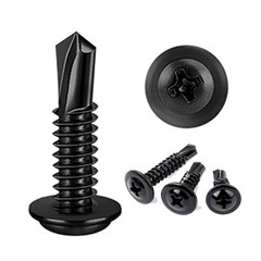100PCS #8×1 Black Crosshead 410 Stainless Steel Self-Drilling Screws Modified…