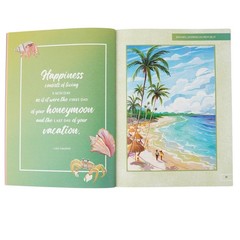 Sticker by Number Beach Vacation Fusion of Paint by Number and Sticker Fun by