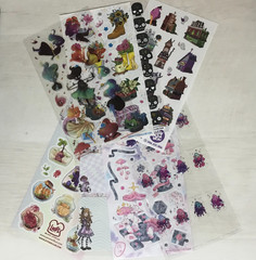 Stickii Club Sticker Sheets Lot of 8 Miscellaneous