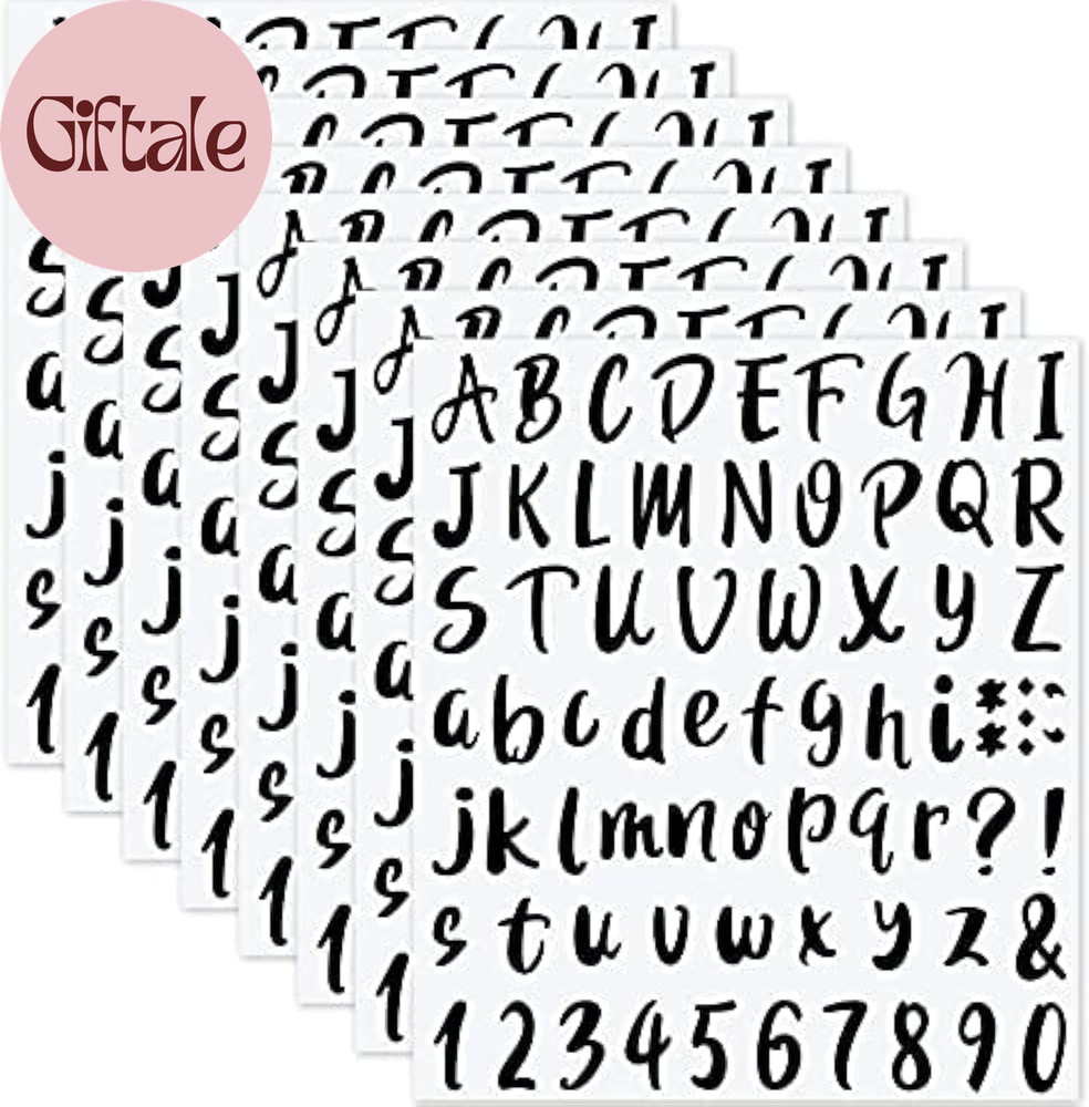 576 Pieces 8 Sheets Letters Stickers Self Adhesive Vinyl Letter for Graduation C