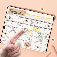 PRESSINART 500Pcs Mini Bee Stickers Bulk Mini Planner Sticker 0.5 Inch Bee Ho…