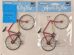 Lot 2 Jolee’s by You Red Mountain Bike Scrapbook Stickers Dimensional Bicycle