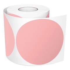 4 Inch Pink Circle Stickers Roll 300 PCS Vinyl Floor Dots Self-Adhesive Round…