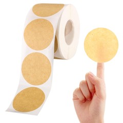500 Pcs 2 Inch Natural Brown Stickers, Round Blank Roll Label Stickers for Jar