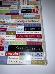 Making Memories Wedding Word Fetti Stickers 114 Stickers NIP