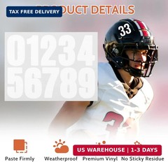 10 Sheet Number Stickers, 1.5 inch Small White Number Stickers, 0-9 Vinyl Number
