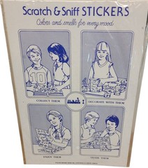 Vtg «Celebrity» Scratch And Sniff Mark 1 Stickers Sheet Cowboy Western Leather