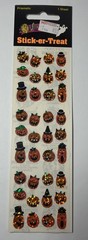 90s Sandylion Halloween Stick-er-Treat Prismatic Jack O Lantern Pumpkin Stickers