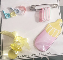 The Card Connection Self-Adhesive Embellishments – BABY THINGS – 4 pcs