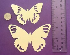 20 TATTERED BUTTERFLY cardstock paper die cut embellishments