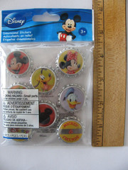 Disney EK Success MICKEY BOTTLE CAPS Dimensional Stickers 8 Pieces NIP