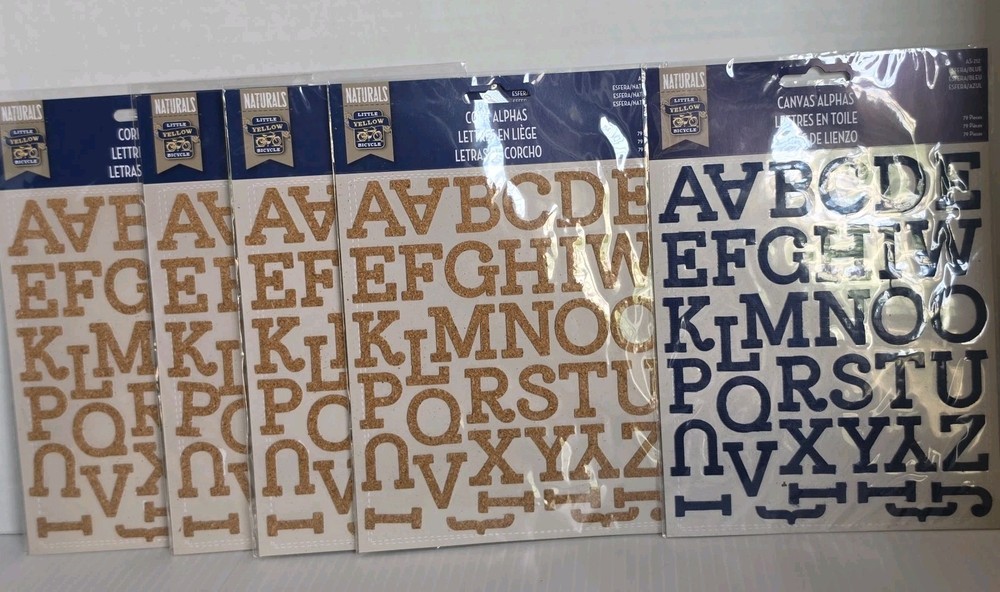 Cork and Canvas Alphas Alphabet Scrapbooking Stickers by Little Yellow Bicycle