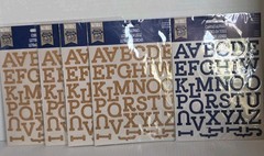 Cork and Canvas Alphas Alphabet Scrapbooking Stickers by Little Yellow Bicycle