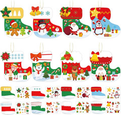 Kids Craft Kit 32Pcs DIY Paper Stickers Ornaments Classroom Party Favor Holiday