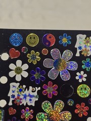 Vintage Stickopotamus Binder Stickers Lot Holographic 90s Y2K Peace Love Flower
