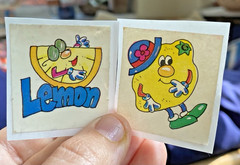Vintage 80s Sticker Lot: Restored Fruit Scratch + Sniff NO SCENT Stickers (READ)