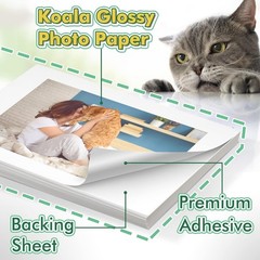 8.5×11 Glossy Sticker Paper for Scrapbooking & DIY Projects – 100 Sheets