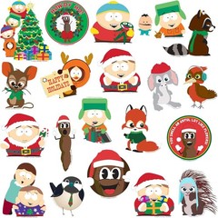 SOUTH PARK CHRISTMAS COLLECTION DIE CUT VINYL 50 CT STICKER PACK