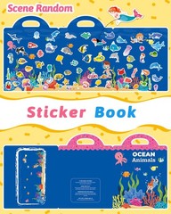 Toddler & Kids Reusable Sticker Book & Stickers – Travel Craft Fun Activity Gift
