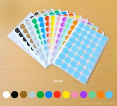 Assorted Sizes Colour Sticker Dots Adhesive Round Labels Circular Spot Scrapbook