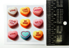 Conversation Hearts Candy Mini Sticker Sheet Valentine’s Day
