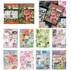 Japanese Manga Sticker Book Heisei Kawaii Retro Scrapbook Journal Stickers