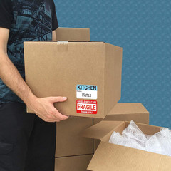 600 Count 3 x 2 Large Home Moving Packing Box Labels for 3-4 Bedroom House with