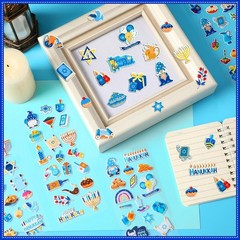 Happy Hanukkah Foam Stickers – 120 Unique 3D Designs for Crafts & Decor
