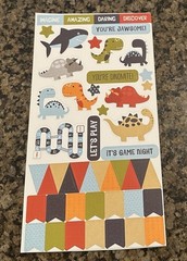 Echo Park ALL BOY Sticker Book 16 Pages Icons Letters Words Phrases