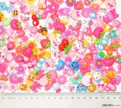 LibiIine 100pcs Mix Lots Flatback Resin Buttons Flat Back Mix,