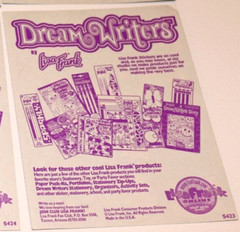 VINTAGE RARE LISA FRANK BLACK DREAM WRITERS STICKER SHEET ASIAN DRAGONS FLOWERS+