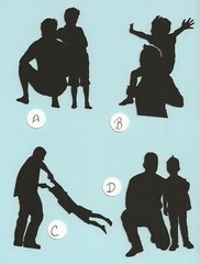 Father Die Cuts- Father & Son Die Cut Silhouettes, 4 pcs. U Choose Style – boy