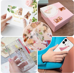 140Pcs Vintage Washi Stickers for Scrapbooking Supplies, People Scrapbook Sticke