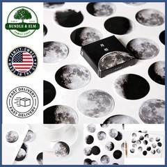 Decorative Moon Phase Stickers, 45PCS for Scrapbook and Notebook Embellishments