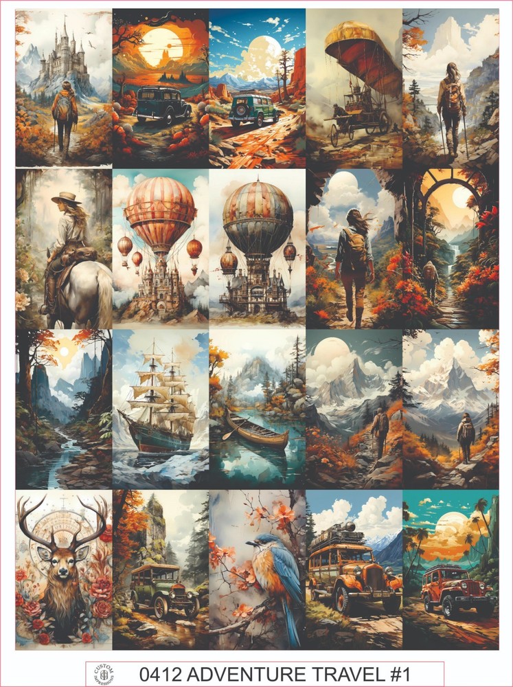 ADVENTURE TRAVEL #1 – COMPLETE SHEET OF 20 STICKERS