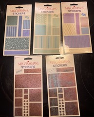 Mrs. Grossman’s Stickers Textured Tags Fabric Scrapmetal Multicolor Lot