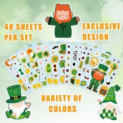 48 Sheets St. Patrick’s Day Stickers Make A Face Stickers Make Your Own Leprecha