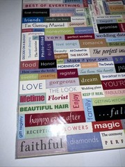 Making Memories Wedding Word Fetti Stickers 114 Stickers NIP