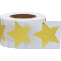 Gold Star Stickers for Kids 1.5 Inch Metallic Foil Labels 500 Total Roll