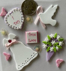 BRIDE “Foamies Foam” Stickers (11pc)Darice•Dress•Bouquet •Wedding•Card Making•