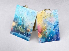 Rain drops PET Stickers Pack ｜glass rain drops themed PET Stickers TZB-M
