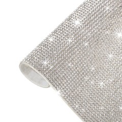 Bling Rhinestone Sheet Self-Adhesive Sticker 4.72 x 7.87 Inch Silver White