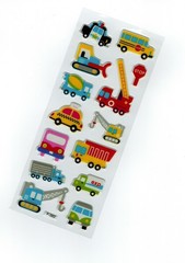 NEW! Fun Scrapbooking Colorful Transportation Car, Cab, School Bus, Fire Engine