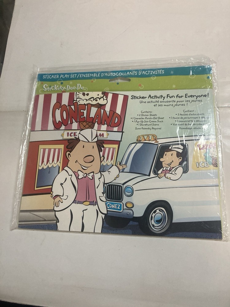 Vintage Coneland Ice Cream Sticker Activity Book Stickety Doo Da Sealed Pack