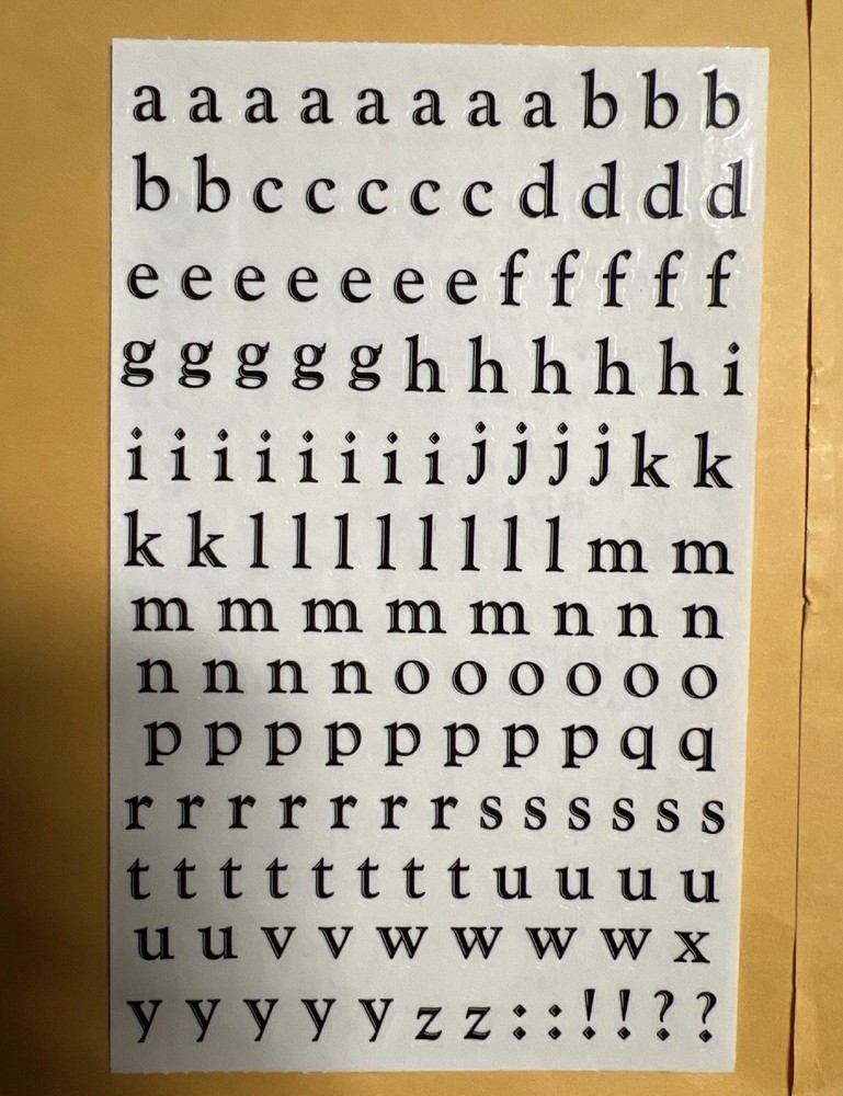 Mrs. Grossman’s Large Stickers Black Alphabet Lower Case