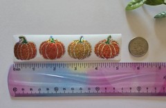 16 Sparkly Pumpkin Stickers Fall Stickers Autumn Stickers Labels Seals