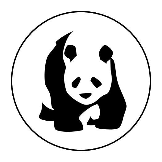 Panda bear stickers, labels, tags, envelope seals