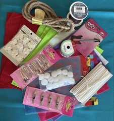Mixed Lot Of Mostly New And A Few Used Crafting Supplies