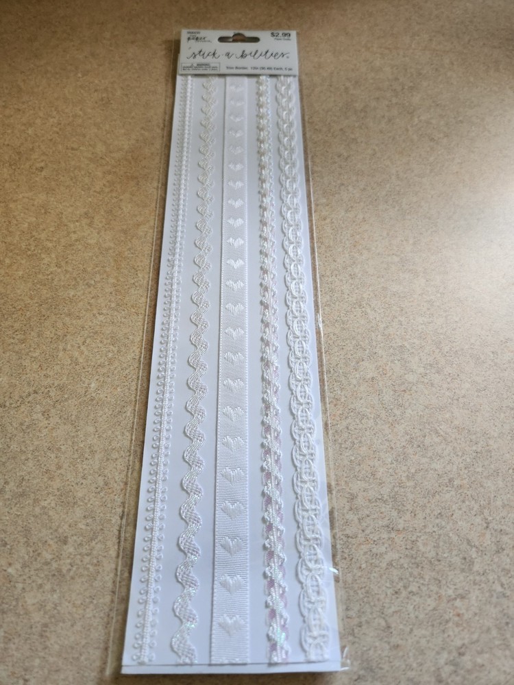 The Paper Studio/Stick-a-bilities~White Trim Border Stickers